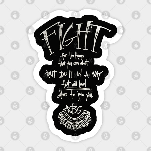 fight like RBG Sticker by RiseandInspire